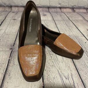 Enzo Angiolini Bronze leather flats Sz 6.5M
